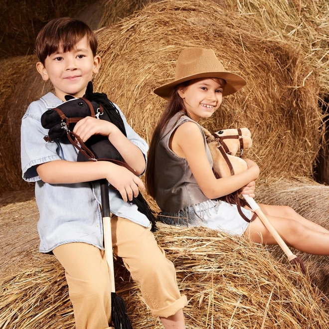 HOPPIHORSE koń na kiju hobby horse rozmiar A4 czarny