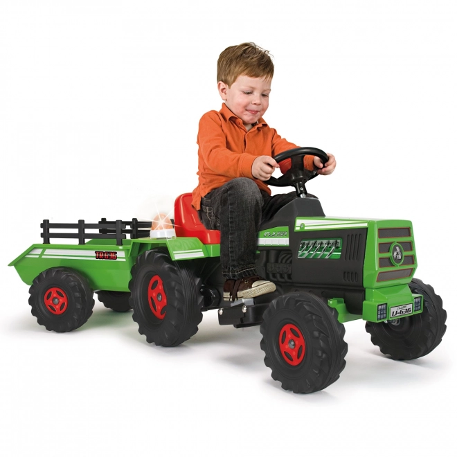 Dziecięcy elektryczny traktor z przyczepą 6V