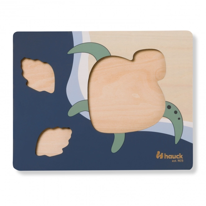 Drewniane puzzle - żółw
