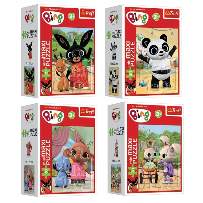 Minipuzzle miniMaxi 20 elementów Przyjaciele Binga/Króliczek Bing