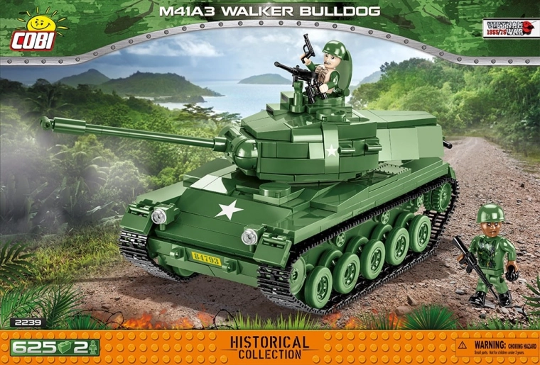 Zestaw do budowy czołgu M41A3 Walker Bulldog – lekki amerykański czołg rozpoznawczy