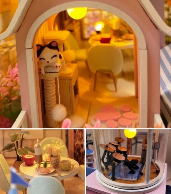 Dwie miniaturowe domki Bajkowy zamek