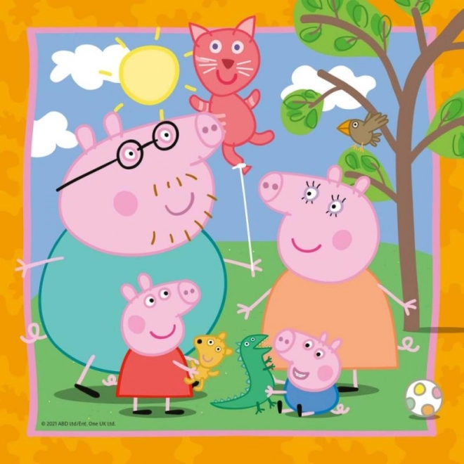 Puzzle Świnka Peppa 3x49 kawałków