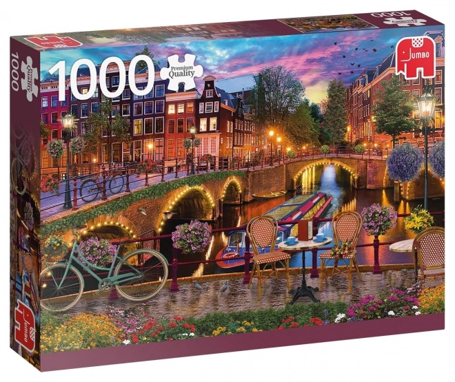 Puzzle Kanały wodne w Amsterdamie 1000 elementów