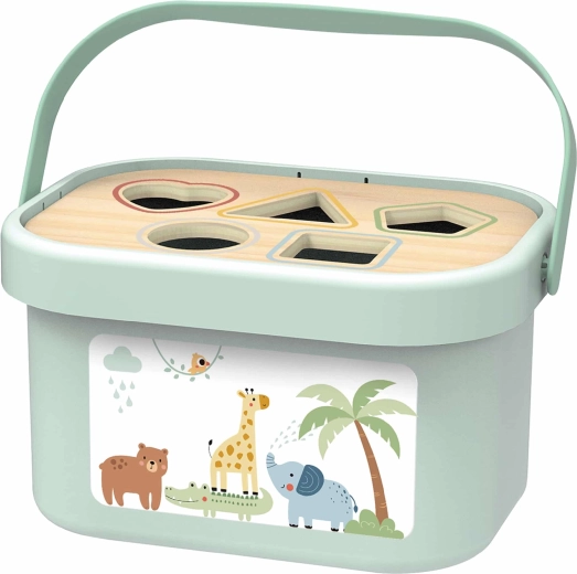 Pudełko z sorterem i zamykanym wiekiem