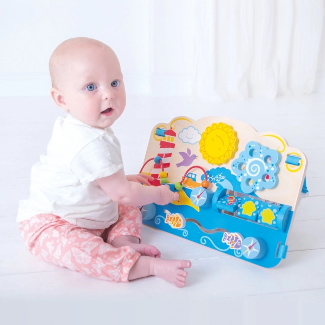 Bigjigs Baby Drewniana motorowa deska morze