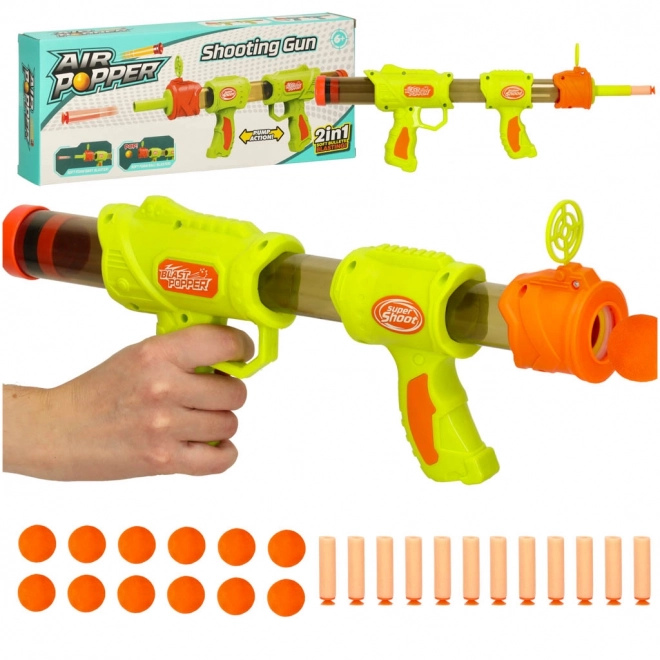 Dziecięcy pistolet 2w1 zielony