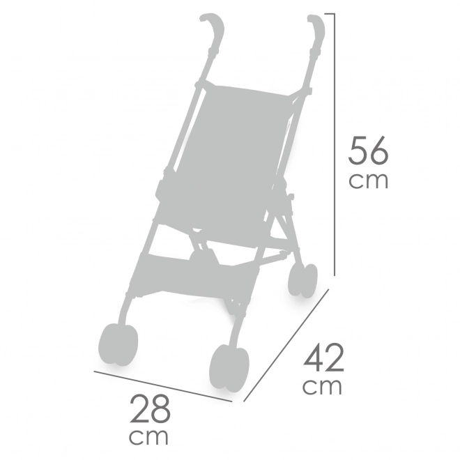 DeCuevas 90086 Składany wózek dla lalek typu parasolka FUNNY 2023 - 56 cm