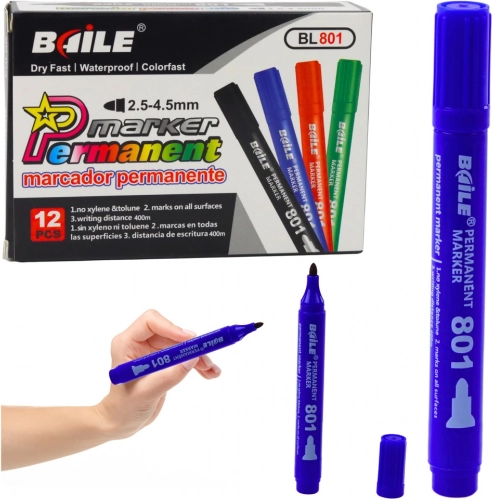 permanentny wodoodporny marker niebieski 2,5–4,5 mm