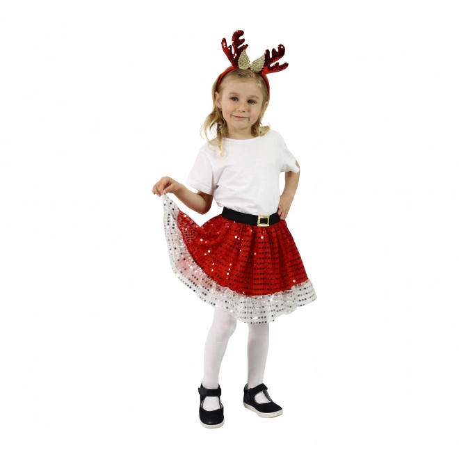 Dziecięcy kostium TUTU spódniczka świąteczny renifer z opaską