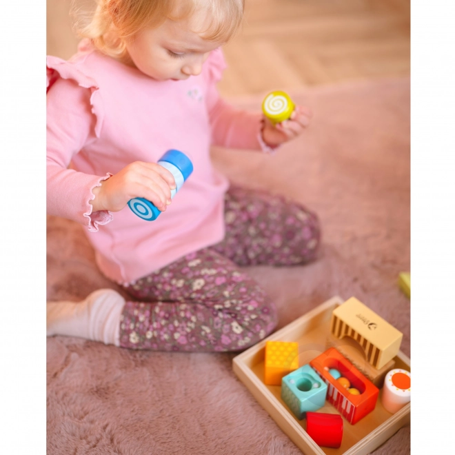 Drewniane sensoryczne klocki Classic World Montessori