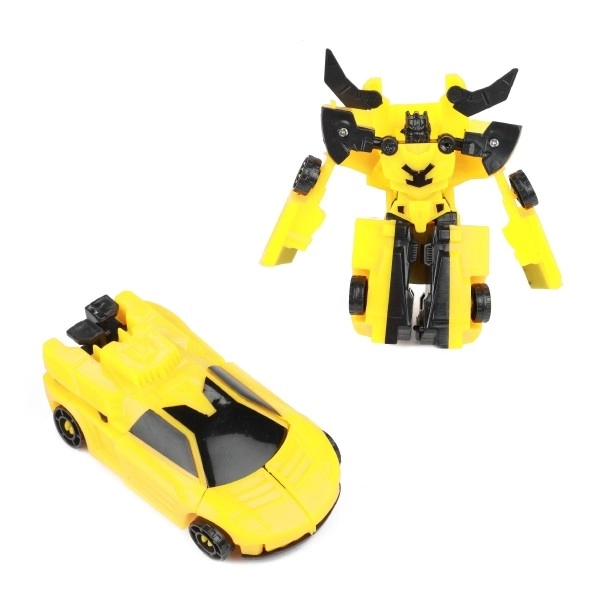 Transformer auto/robot plastik 10 cm mix kolorów w plastikowym pudełku 5x10,5 cm