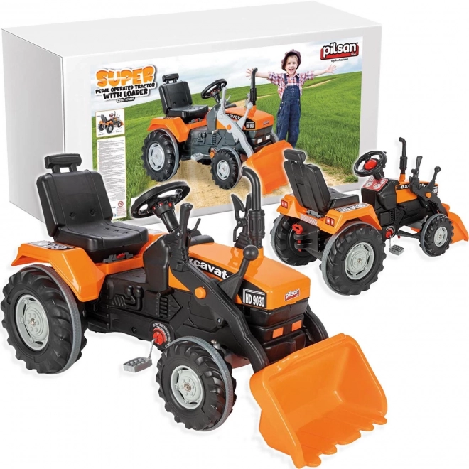 Pilsan Traktor na pedały z łopatą XXL pomarańczowy