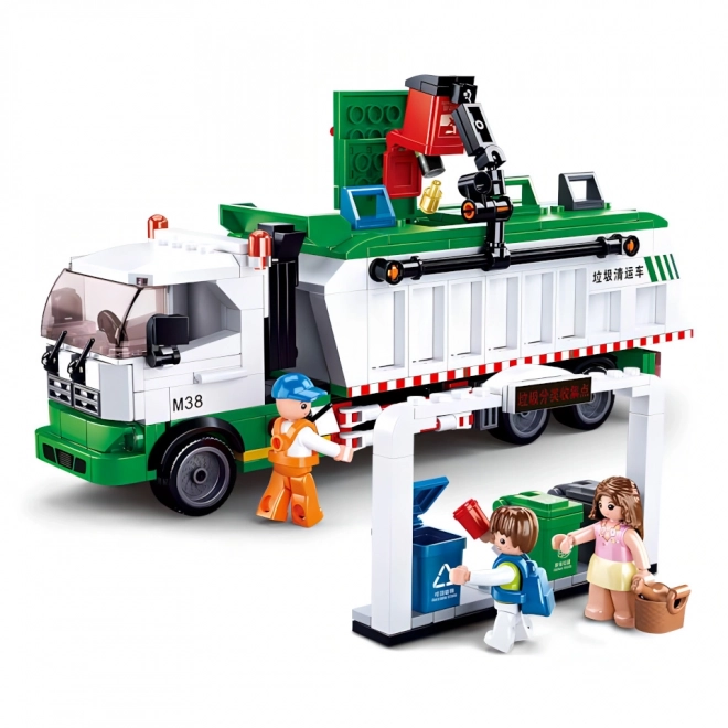 Sluban Town M38-B0780 Śmieciarka z Recyklingiem + gra z kartami