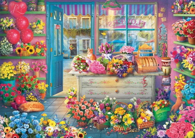 Puzzle Kolorowa Kwiaciarnia 1000 elementów