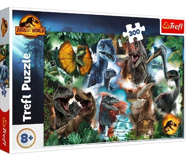 Puzzle 300 elementów Ulubione dinozaury Świat Jurajski