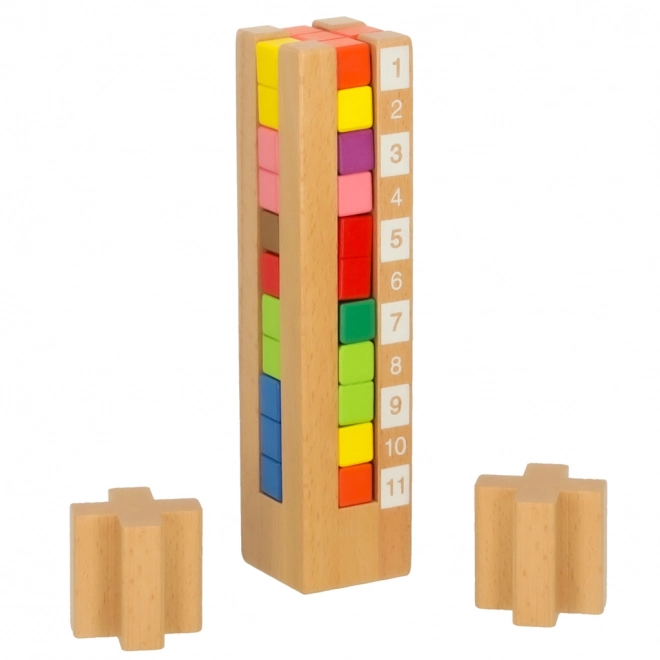 Kolorowe drewniane edukacyjne klocki Montessori