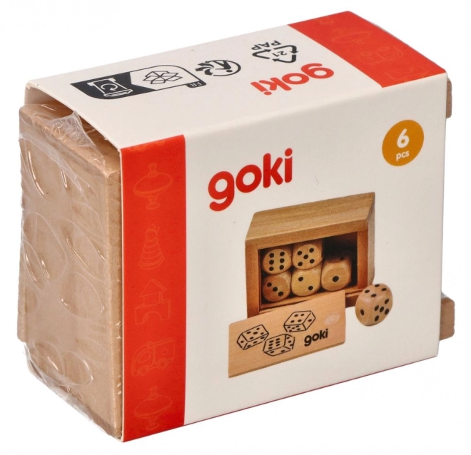 Drewniane kostki do gry w pudełku - GOKI