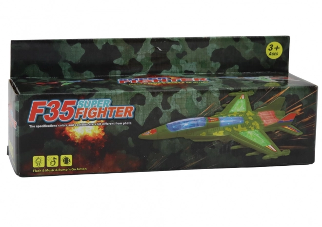 F35 Wojskowe myśliwce Światła Dźwięki Zielone