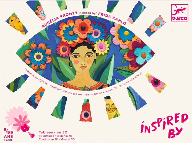inspirowane Fridą Kahlo – kreatywne 3D papierowe dekoracje Djeco