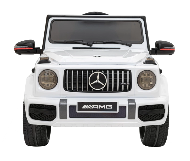 Mercedes AMG G63 dla dzieci biały + zdalne sterowanie + MP3 LED + wolny start + EVA + pasy