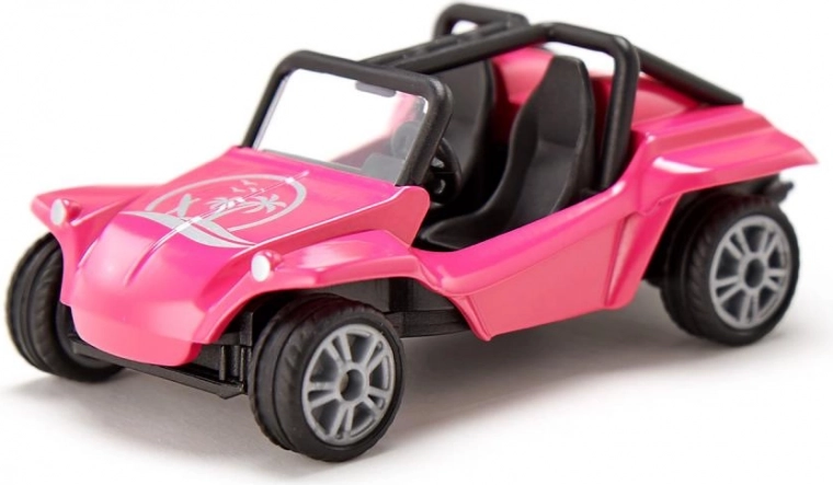Szczegółowy różowy buggy z wolnym biegiem kół