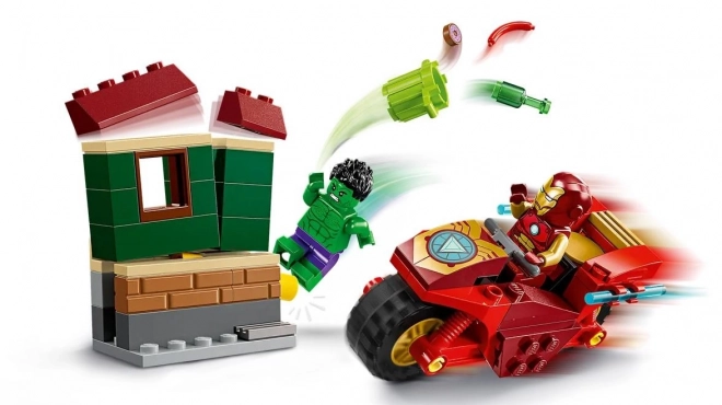 LEGO Marvel Super Heroes 76287 Iron Man na motocyklu i Hulk