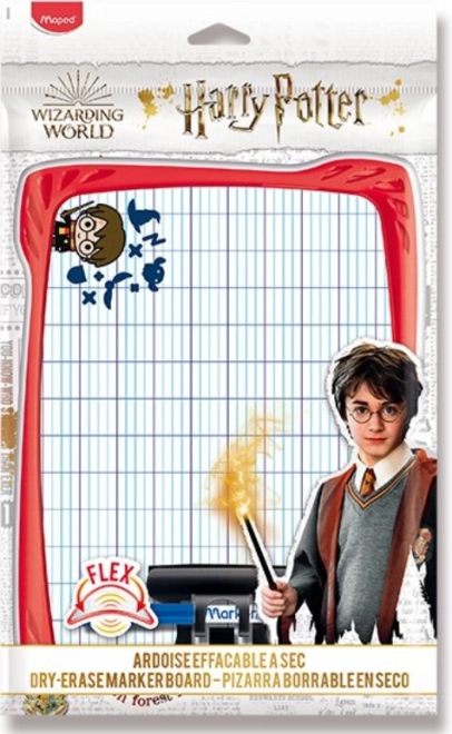 Zmazywalna dwustronna tablica A4 HARRY POTTER z markerem