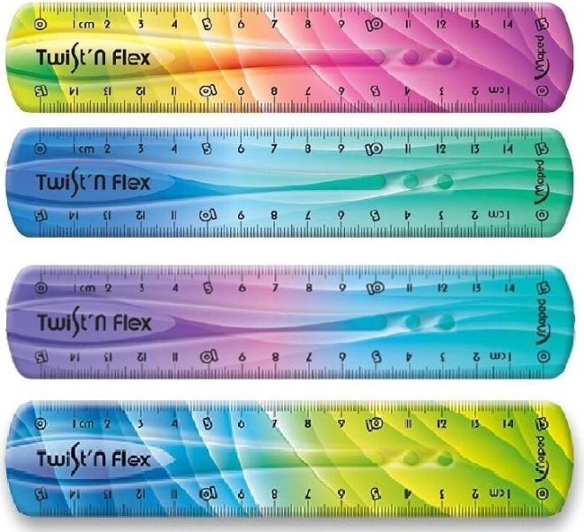 Maped linijka Twist'n Flex tęczowa 15 cm
