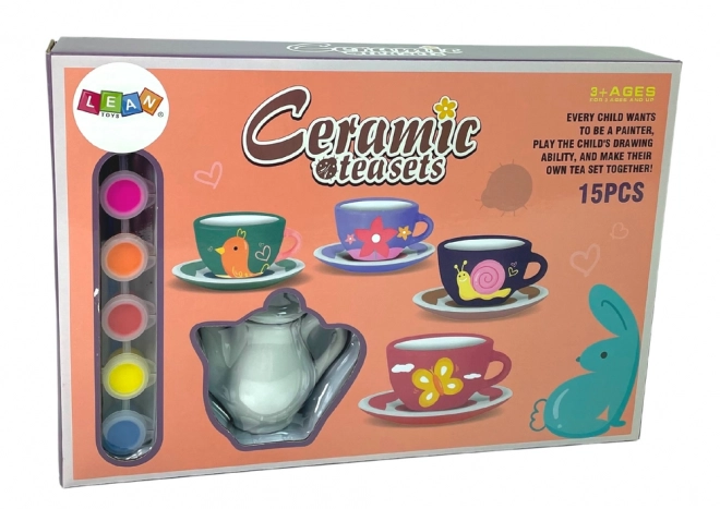 DIY zestaw do malowania porcelany na herbatę