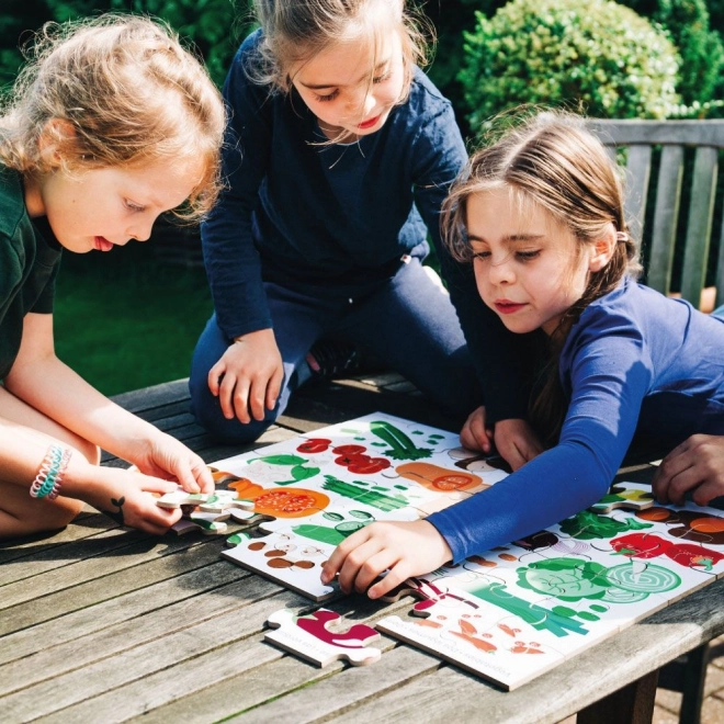 Podłogowe puzzle z motywem owoców