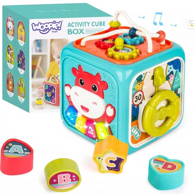 Interaktywna kostka sensoryczna Montessori 6w1