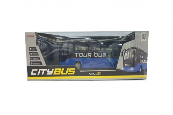 Niebieski autobus RC na zdalne sterowanie