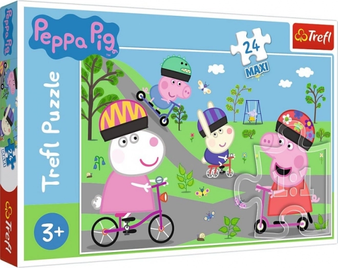 Puzzle MAXI 24 elementy – aktywny dzień z PEPPĄ