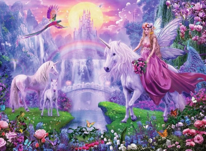 RAVENSBURGER Świecąca układanka Magiczna noc jednorożców XXL 200 elementów