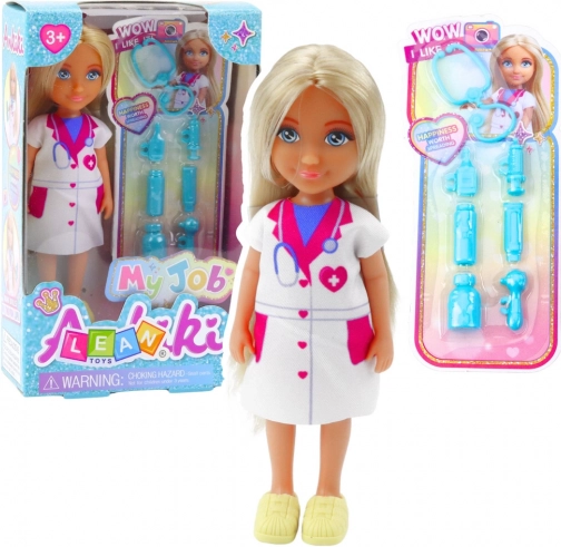 Mini lalka Lekarka z akcesoriami medycznymi