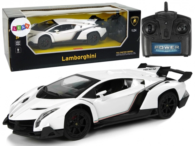 Auto sportowe R/C 1:24 Lamborghini Veneno Białe 2.4 G Światła
