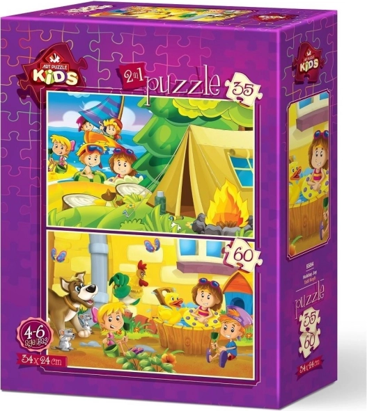 Art Puzzle Wakacyjna przyjemność 35+60 elementów
