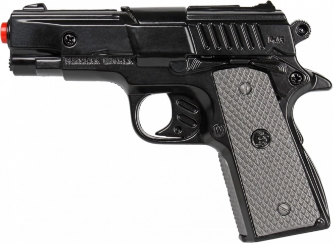 Policyjny pistolet czarny metalowy 8 sztuk