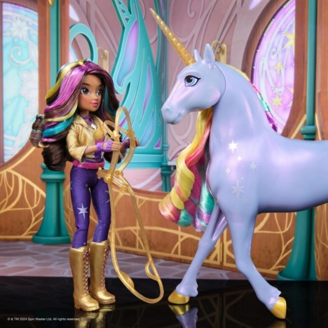 UNICORN ACADEMY ŚWIETLNY JEDNOROŻEC WILDSTAR Z LALKĄ SOPHIA 24cm