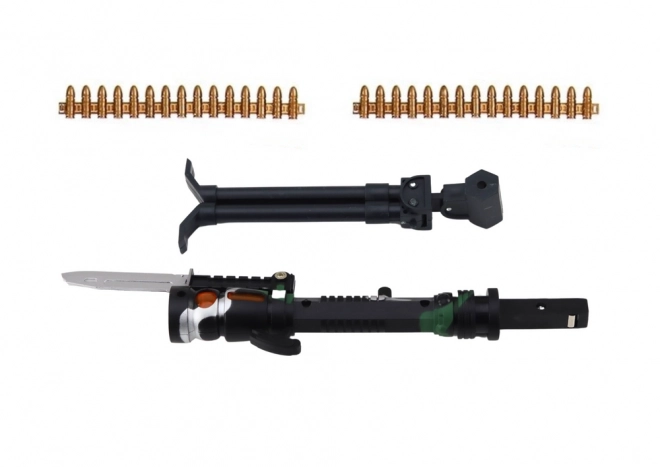 Karabin wojskowy na ramię Świetlny dźwięk 50 cm