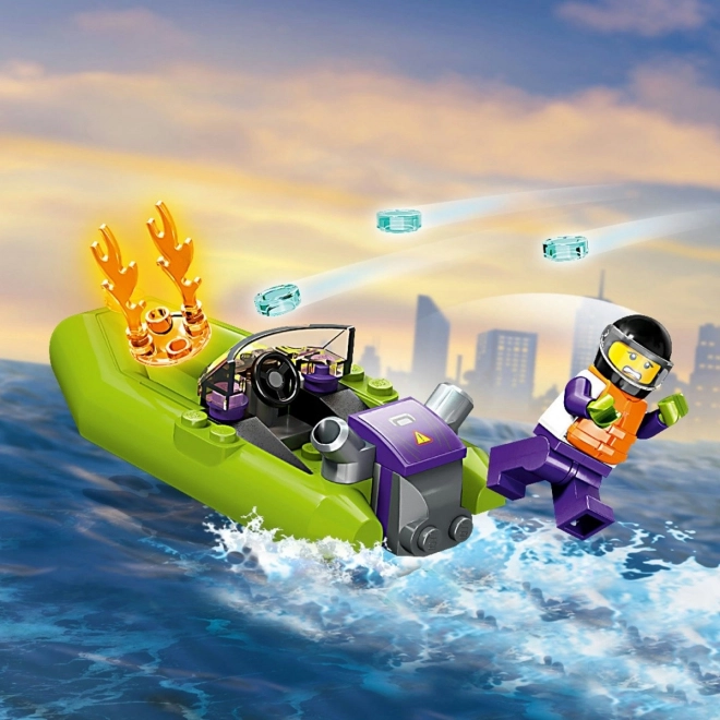 LEGOae City 60373 Łódź ratunkowa straży pożarnej i ponton