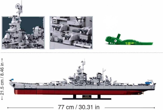Klocki Sluban Pancernik USS Missouri 1:350