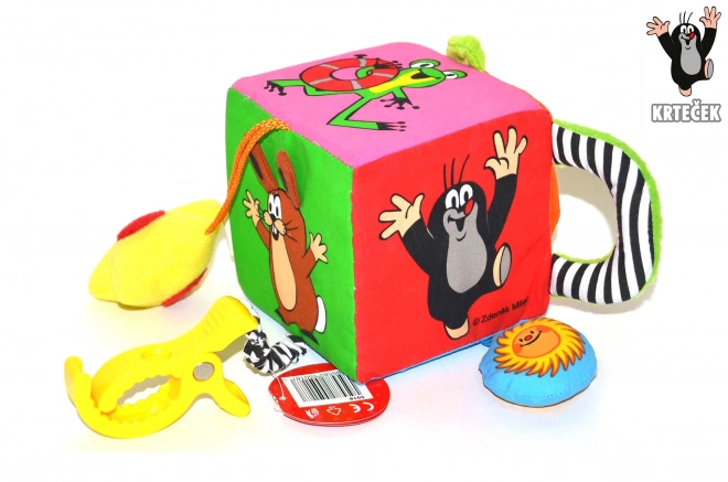 Tekstylna multi kostka Krtek 10 cm