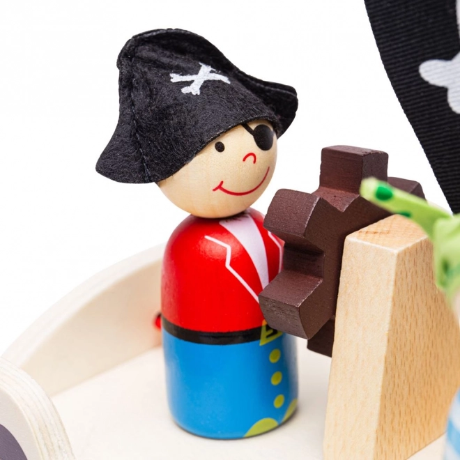 Drewniany statek piracki z akcesoriami od Bigjigs Toys