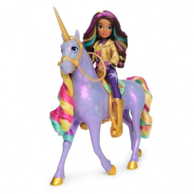 UNICORN ACADEMY ŚWIETLNY JEDNOROŻEC WILDSTAR Z LALKĄ SOPHIA 24cm