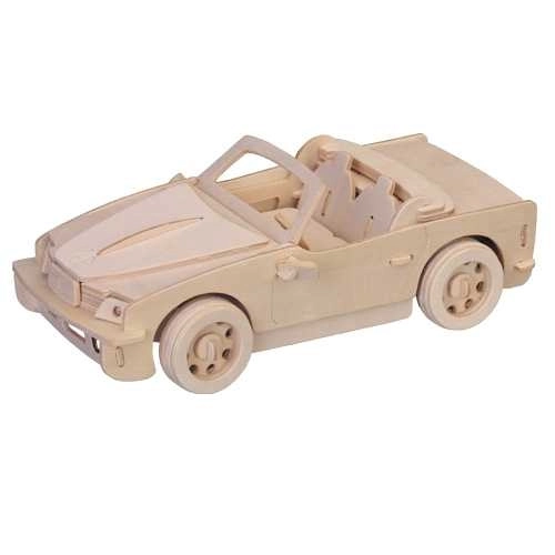 Woodcraft Drewniane 3D puzzle małe BMW