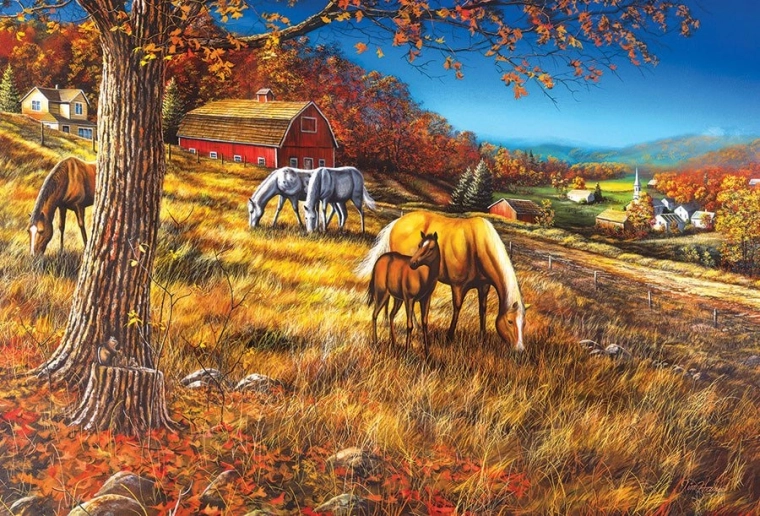 Puzzle COBBLE HILL Spotkanie na stoku 2000 elementów