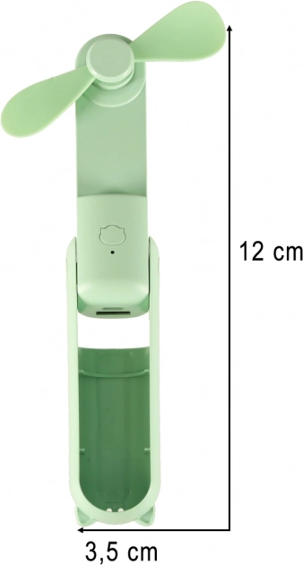 Mini przenośny składany USB wentylator zielony