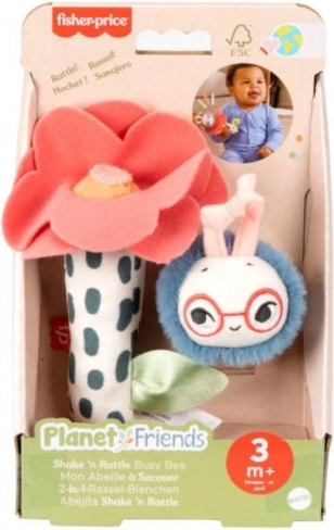 Sensoryczne grzechotki Fisher-Price Planet Friends – pszczółka i kwiatuszek